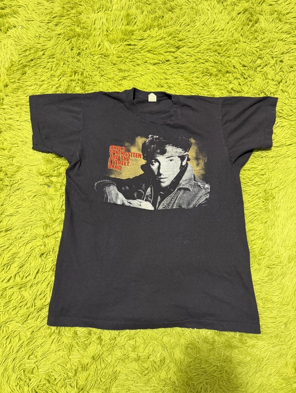 Vintage 1985 Bruce Springsteen E Street Band World Tour T-Shirt Size XL Black